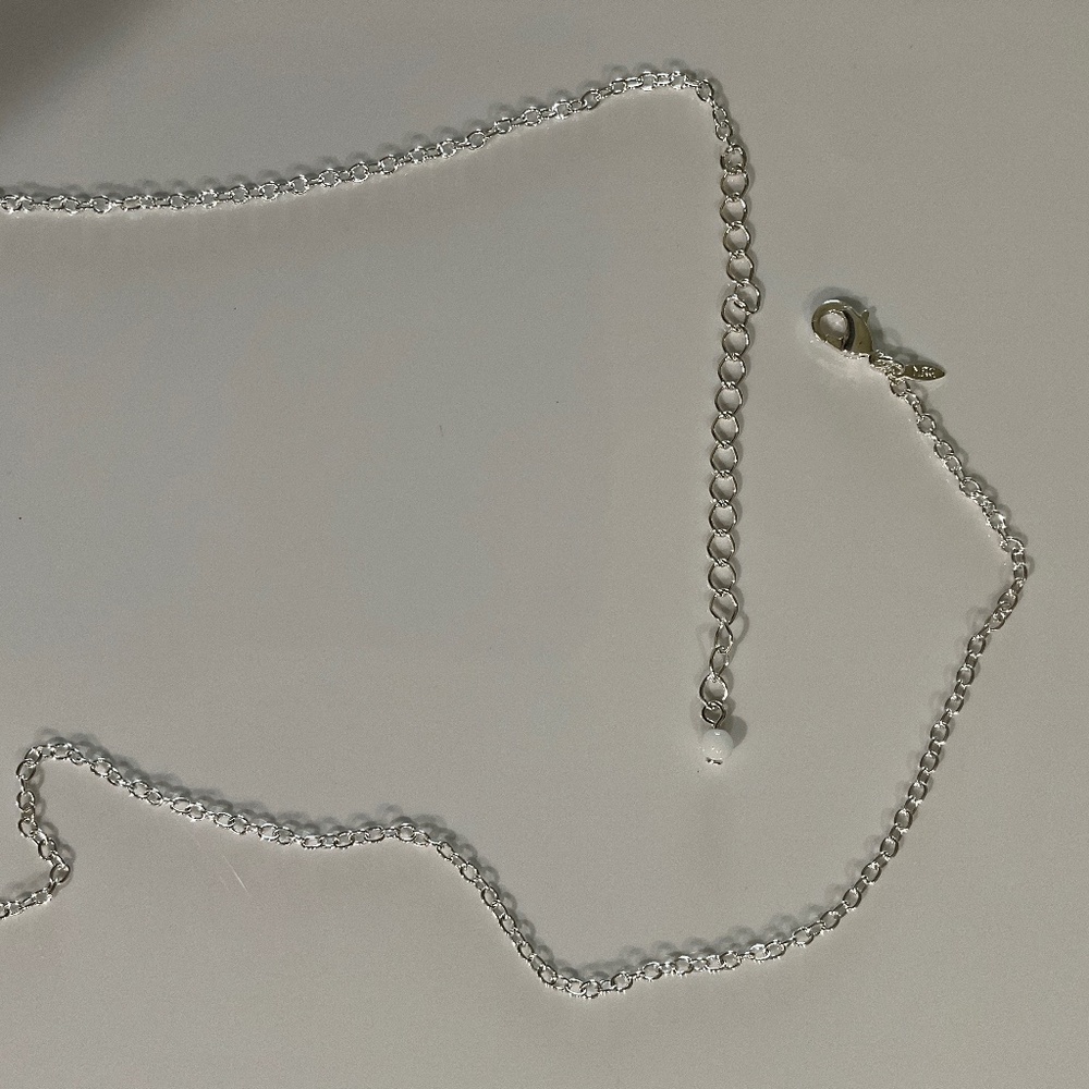 Avon Empowerment Shaky Necklace Silver Hoop Earrings, Blue Infinity Bracelet - Picture 7 of 9
